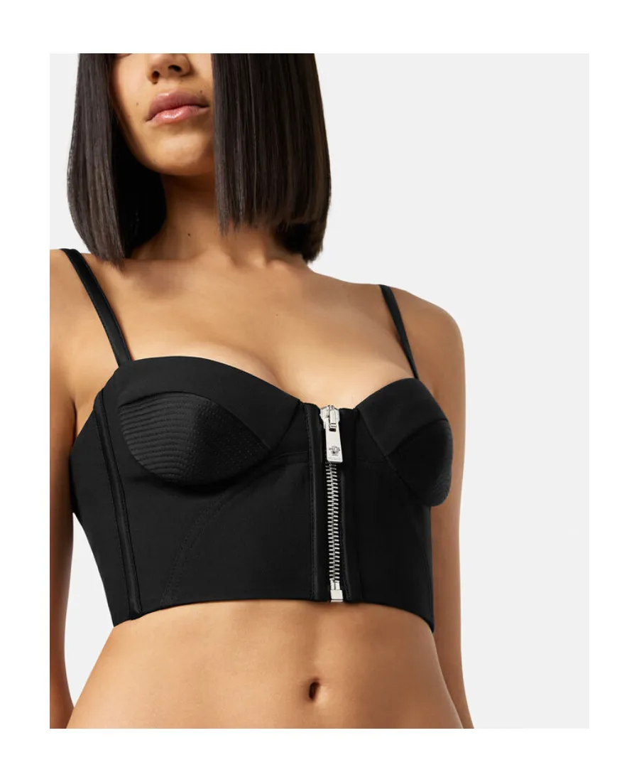 Zipped Crop Tank Top