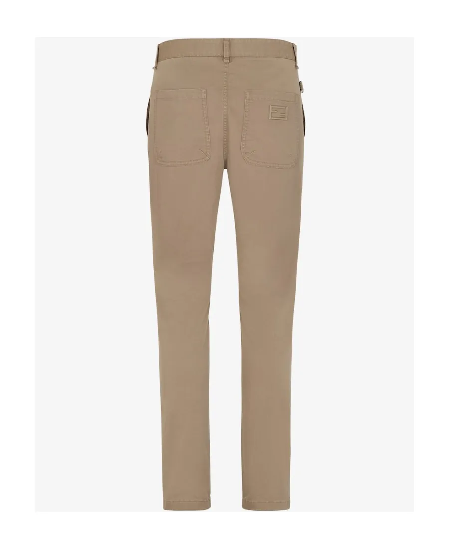 Beige Gabardine Trousers