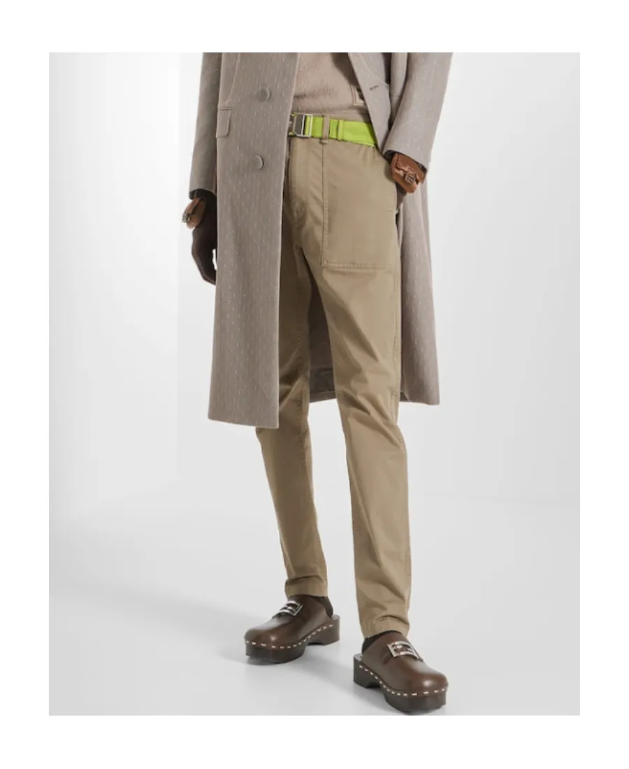 Beige Gabardine Trousers