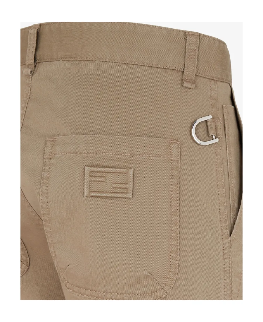 Beige Gabardine Trousers