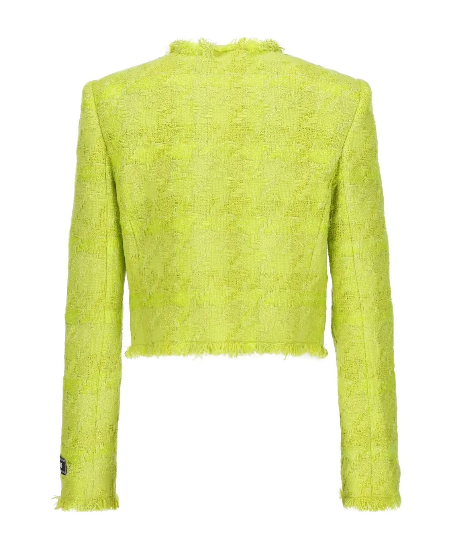 Versace Button-Up Tweed Jacket