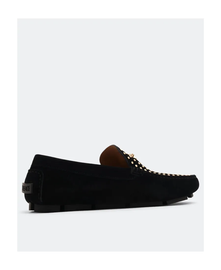 La Medusa Studded Suede Loafer