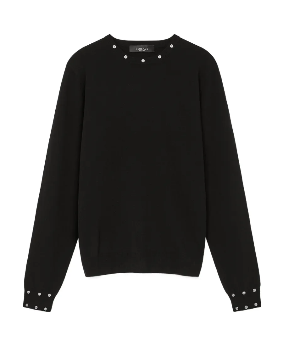 Versace Embellished Crewneck Sweater