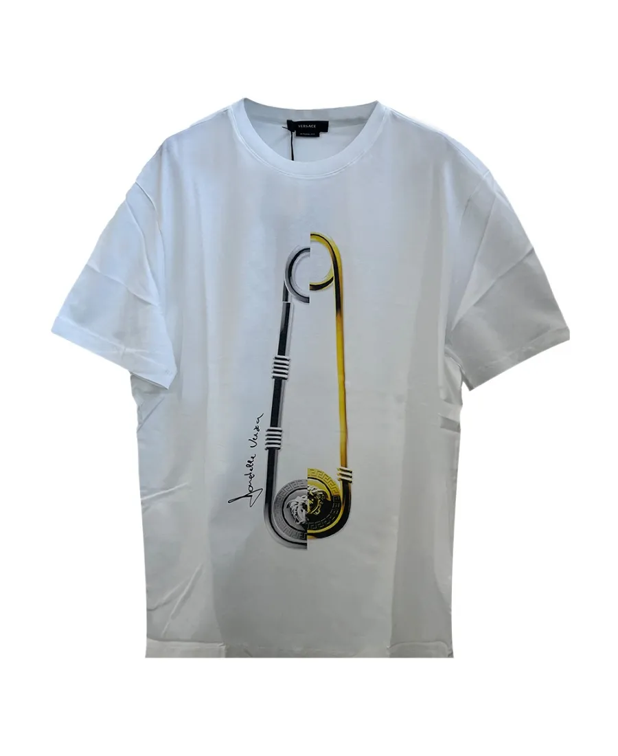 Safety Pin Logo-Print T-Shirt