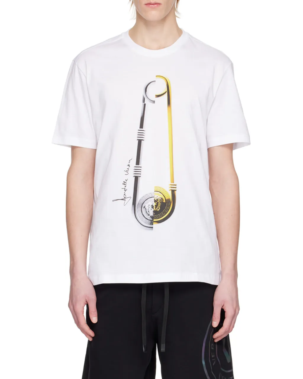 Safety Pin Logo-Print T-Shirt