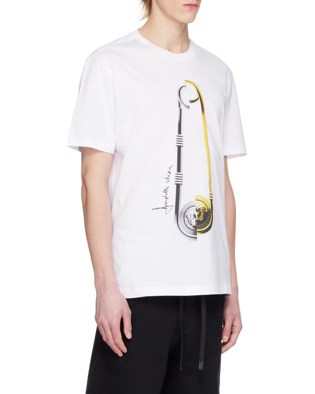 Safety Pin Logo-Print T-Shirt