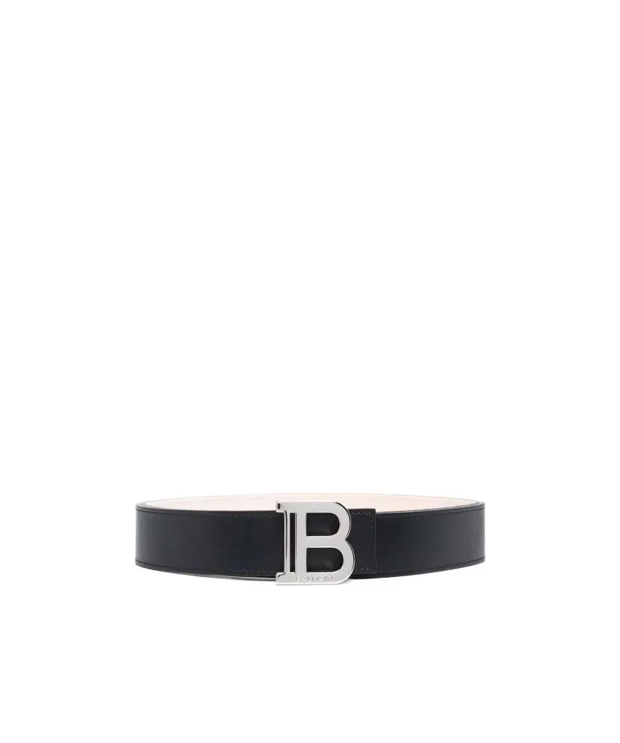 Balmain B-Logo Plaque Buckled Belt
