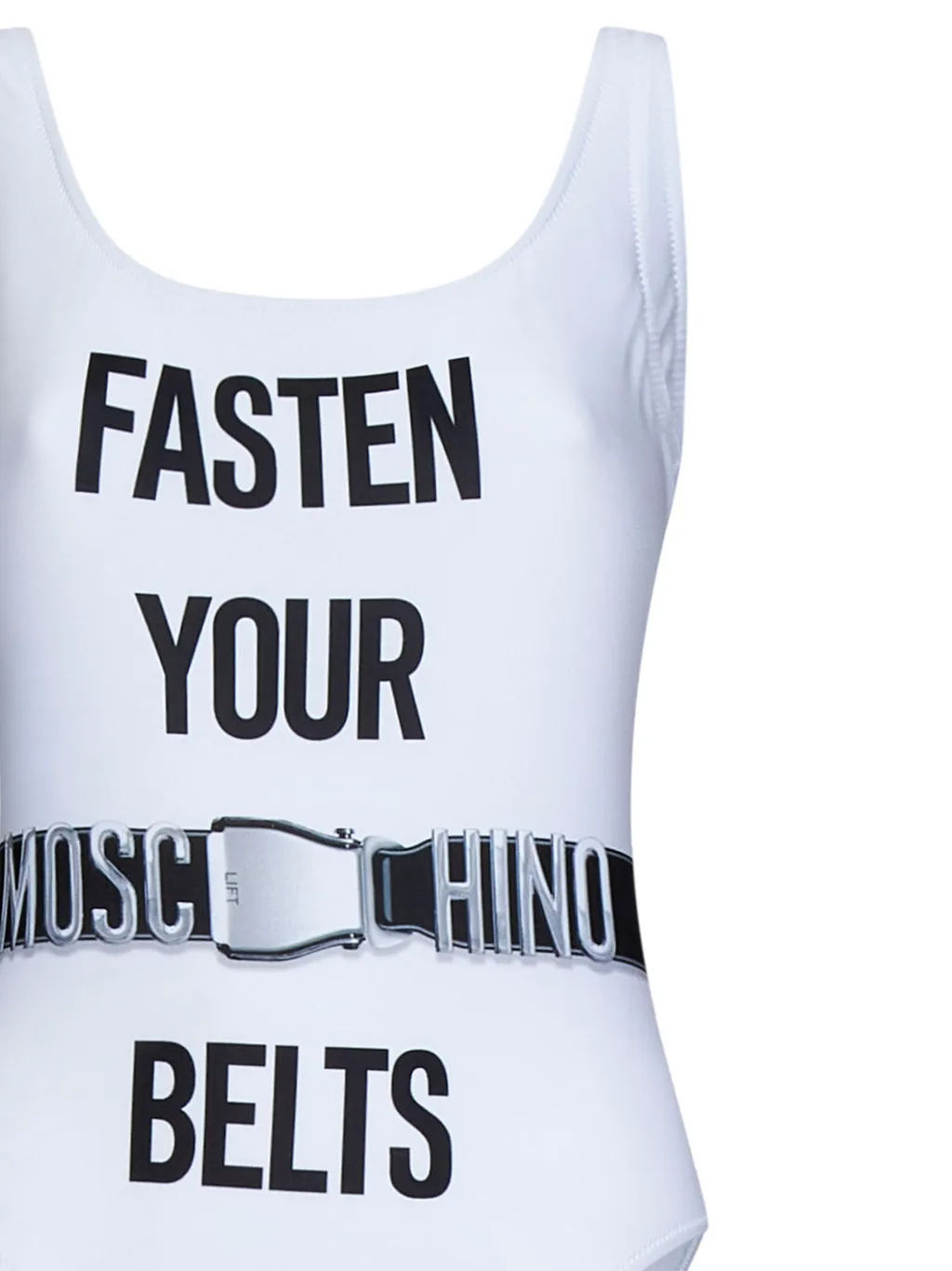 Fasten Your Belts Graphic-Print Swimsuit