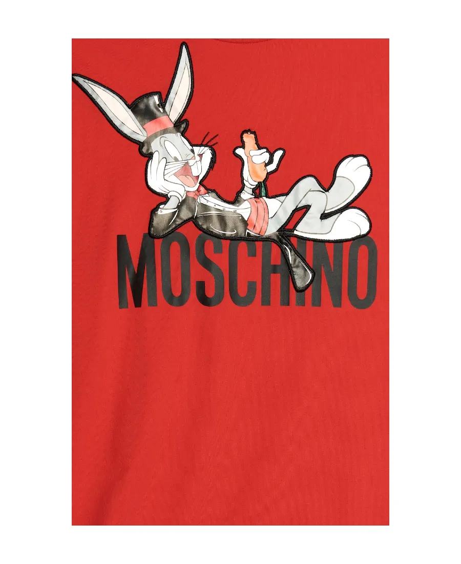 Moschino Bugs Bunny Printed Crewneck T-Shirt