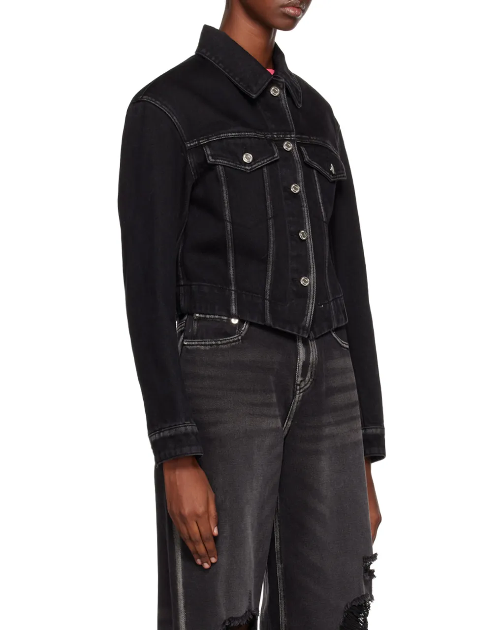 V-Shaped Denim Jacket