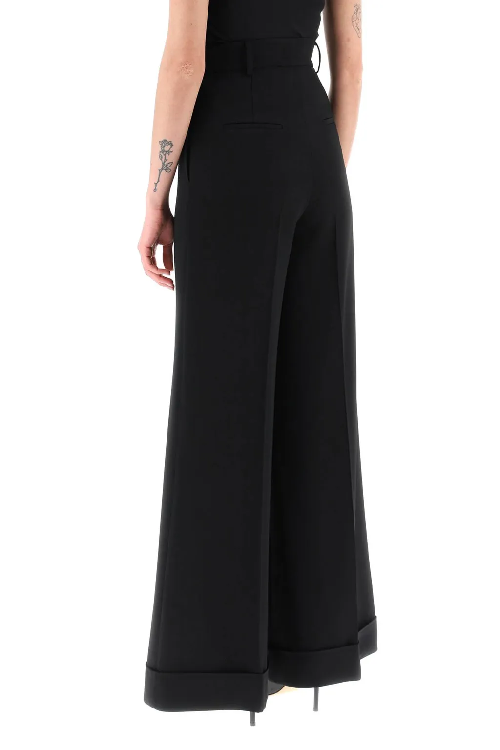 Mid-Rise Palazzo Pant