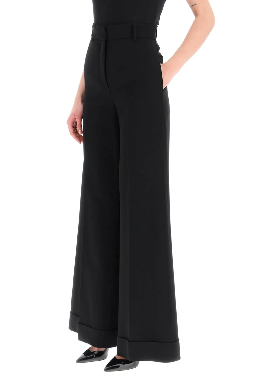 Mid-Rise Palazzo Pant