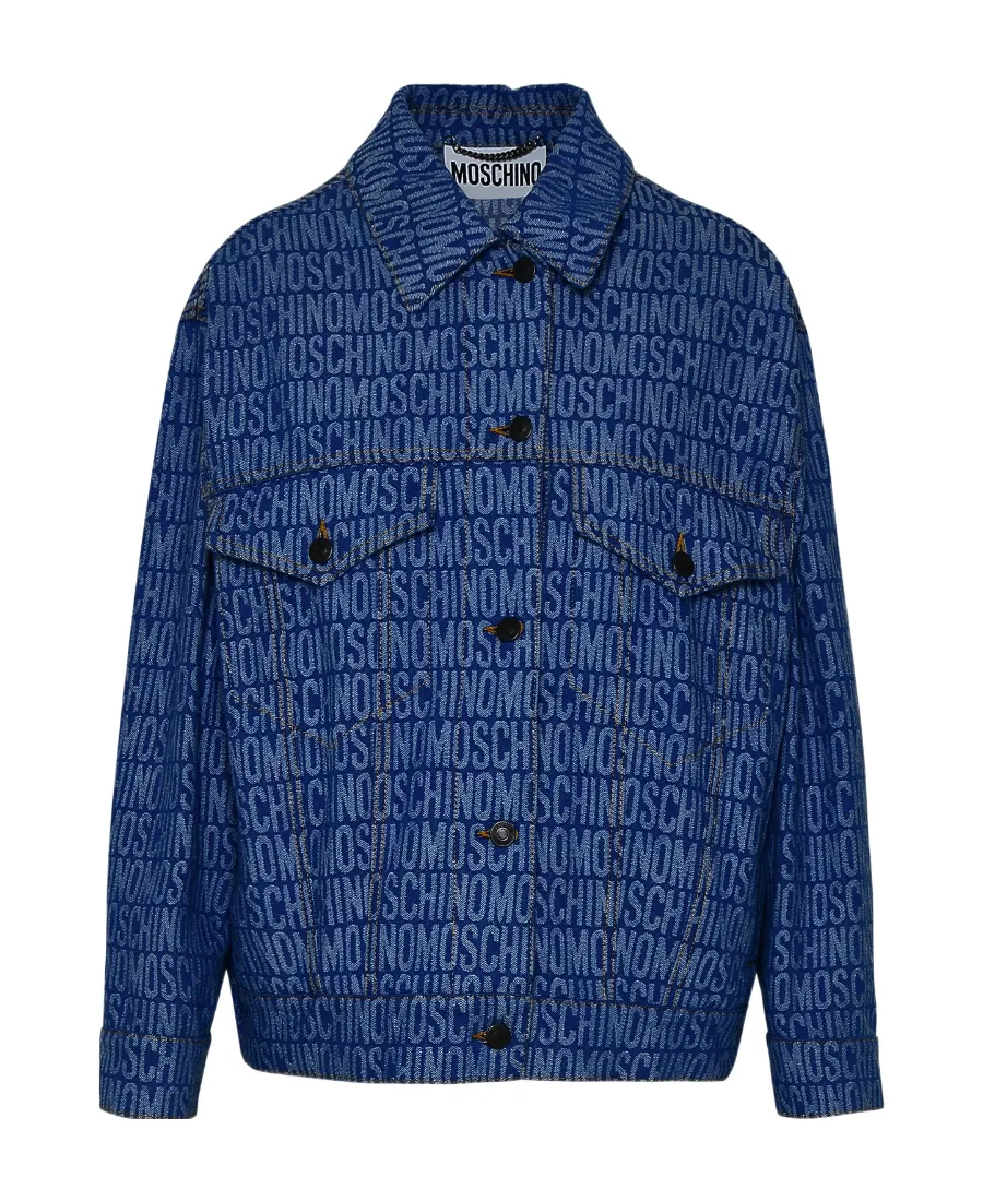 Monogram-Print Denim Jacket