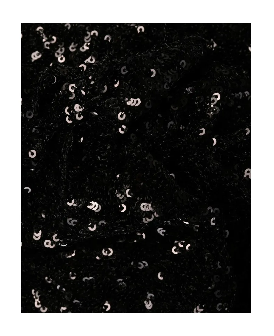 Sequined Shoulder-Length Dress