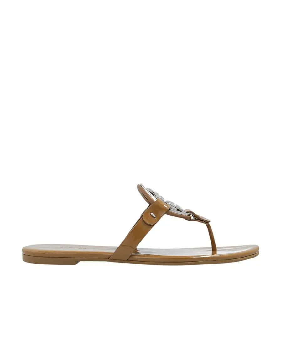 Logo-Plaque Open-Toe Slides