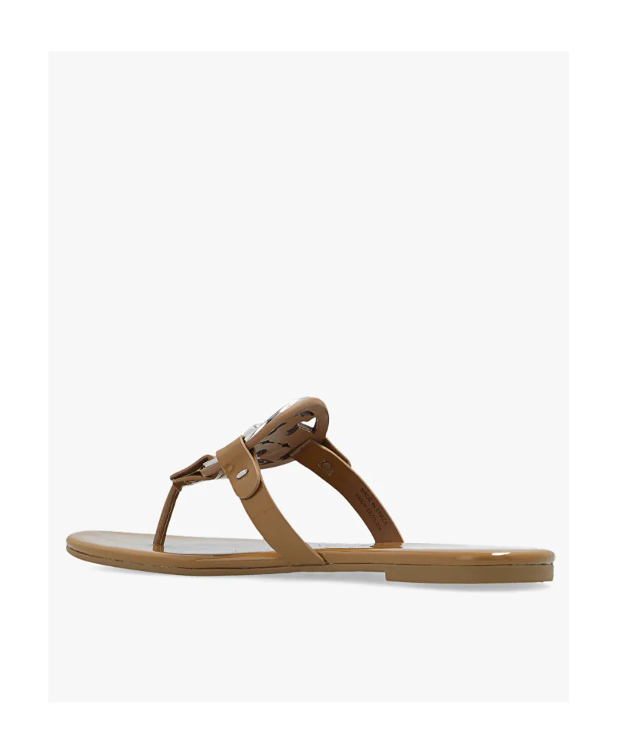 Logo-Plaque Open-Toe Slides