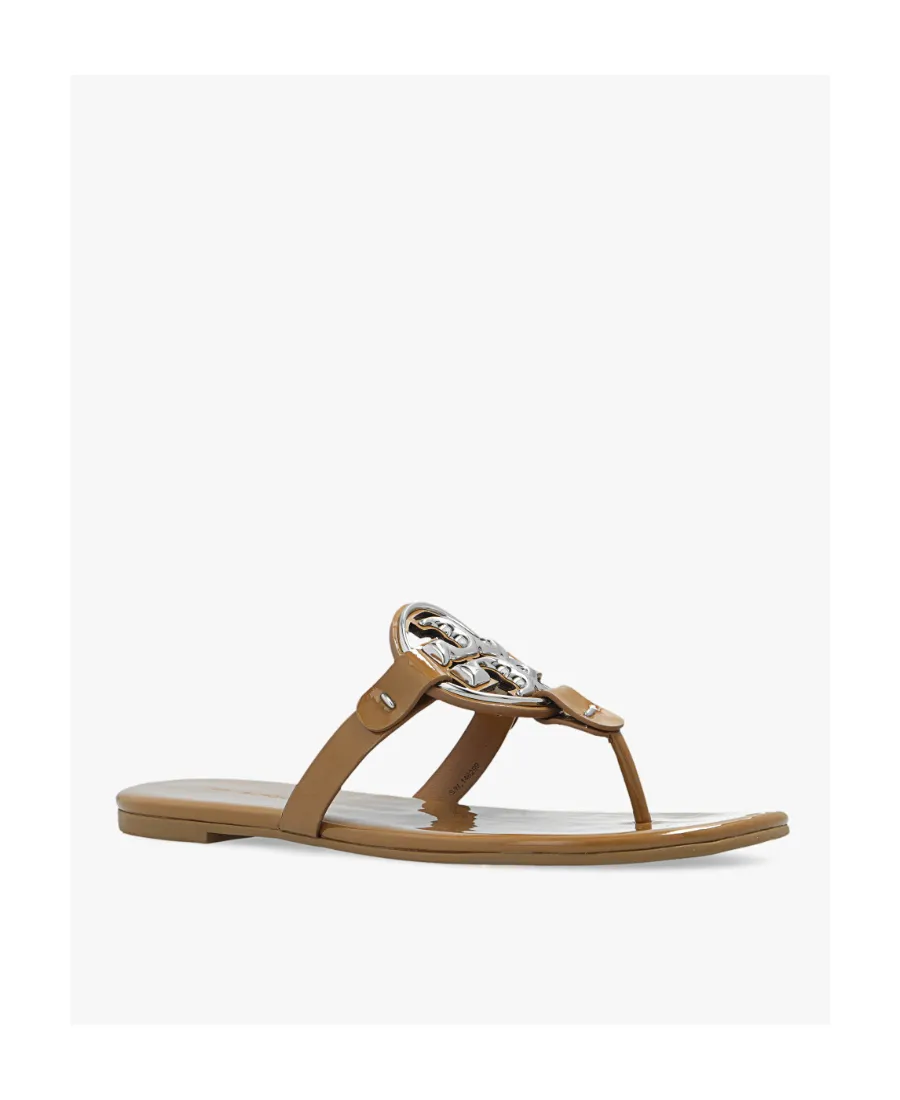 Logo-Plaque Open-Toe Slides