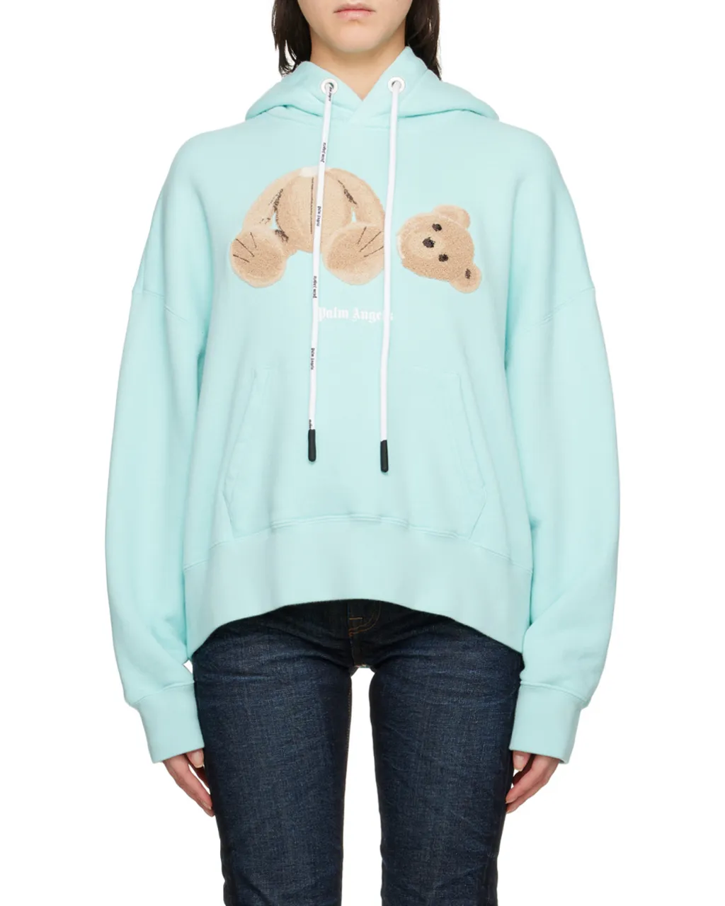 Palm Angels Teddy Bear Drawstring Hoodie
