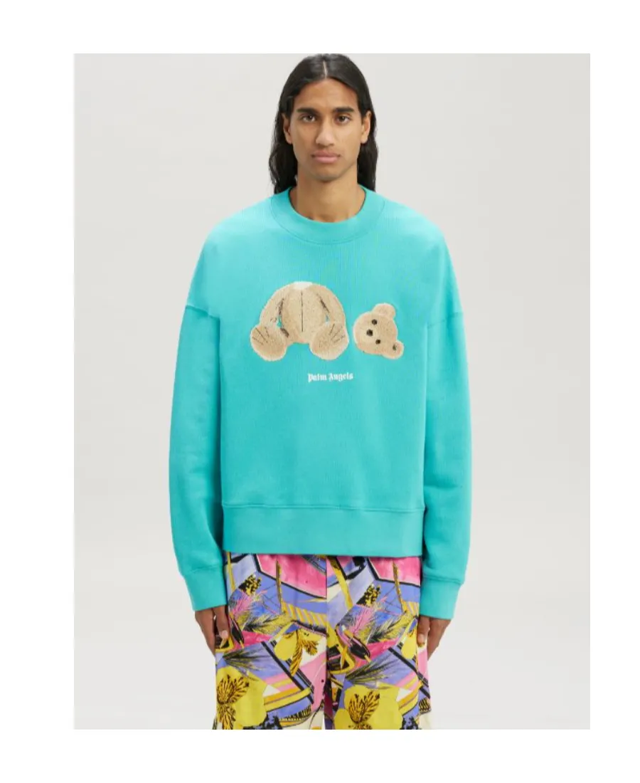 Palm Angels Bear Motif Long-Sleeved Sweatshirt