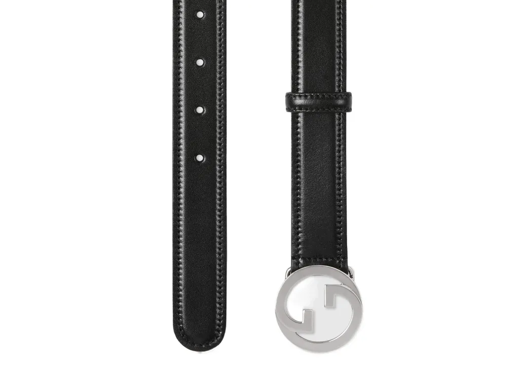 Monogram Plaque Leather Belt