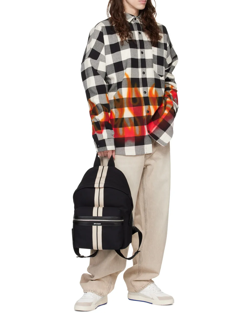 Palm Angels Logo Printed Zip-Up Backpack
