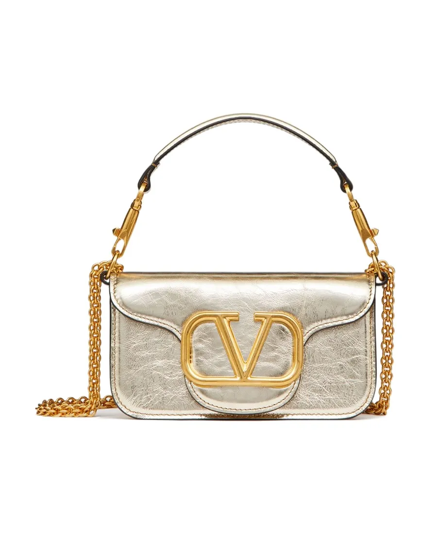 Valentino Locò Foldover Top Small Shoulder Bag