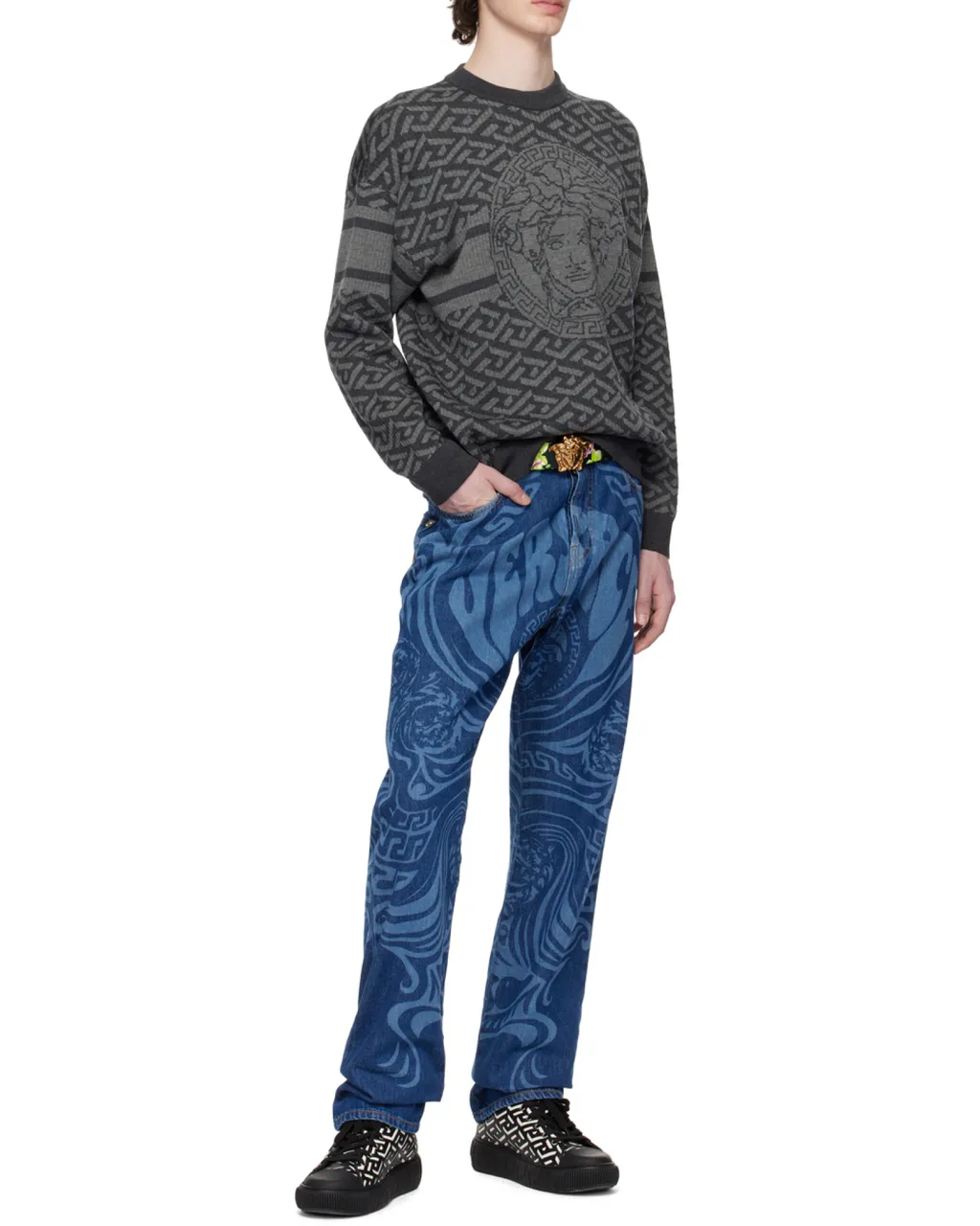La Greca Medusa Jacquard Jumper