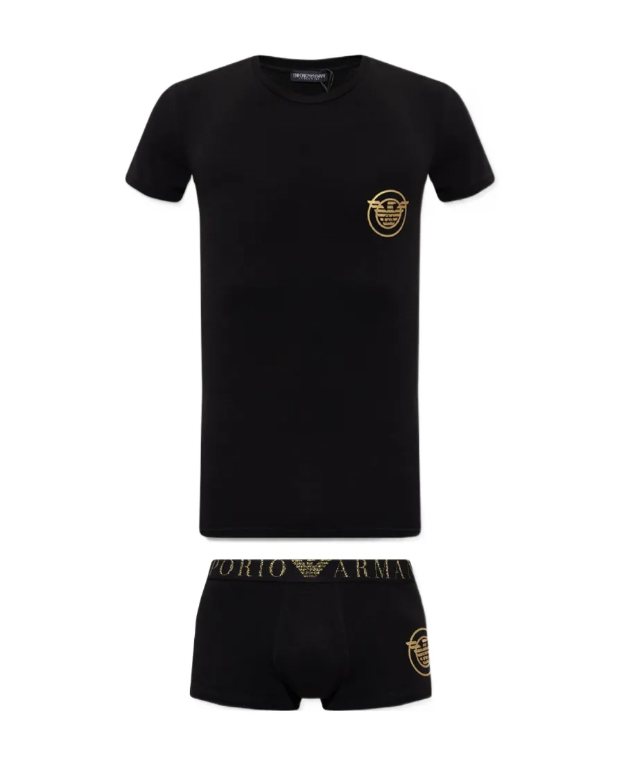 Logo Print Cotton Lounge Set