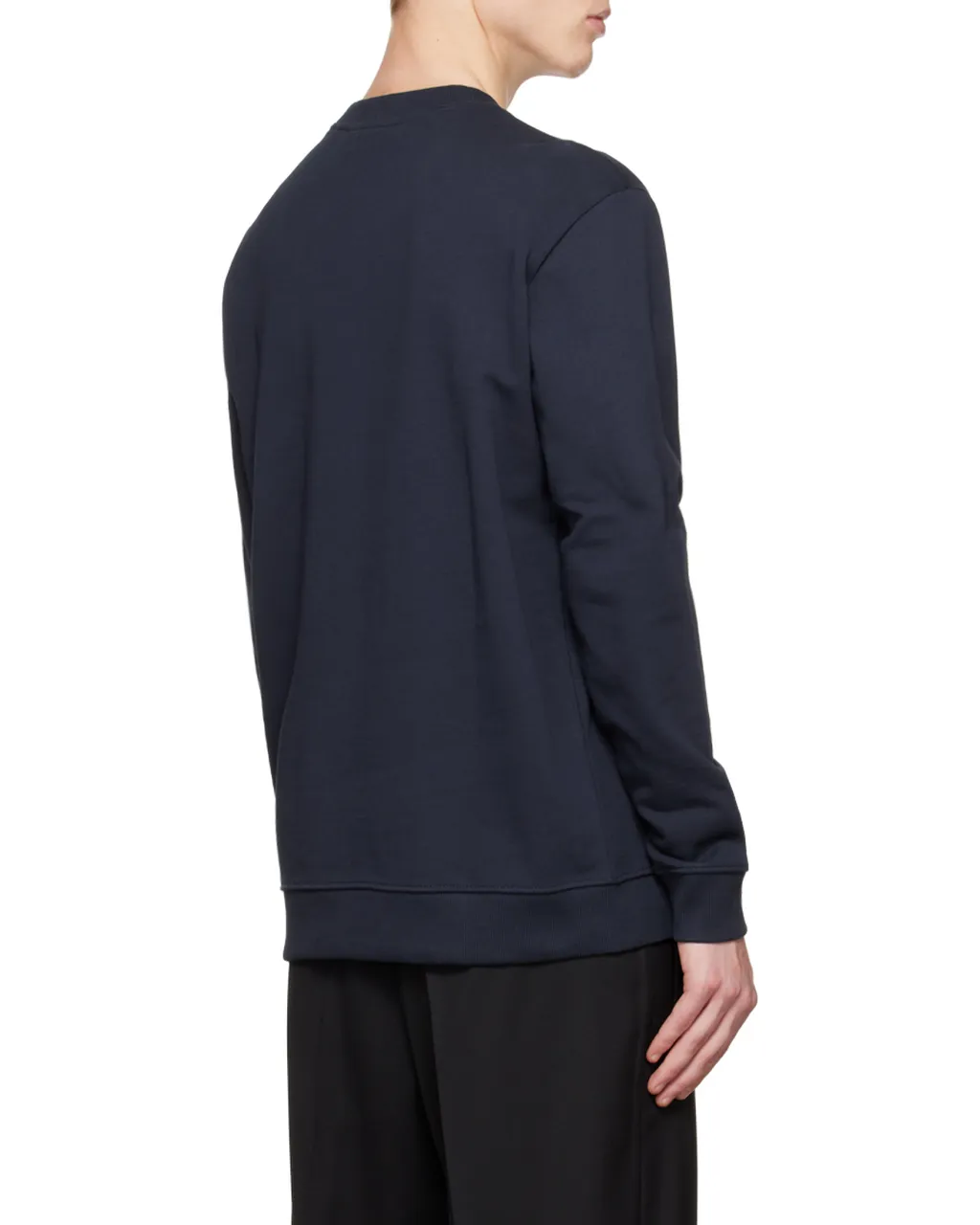 Contrasting Color Logo Round Neck Sweatshirt