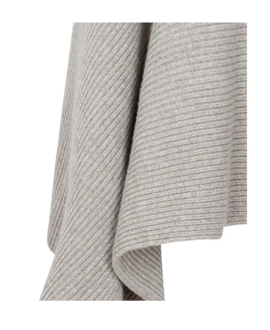 Ribbed-Knit Cape