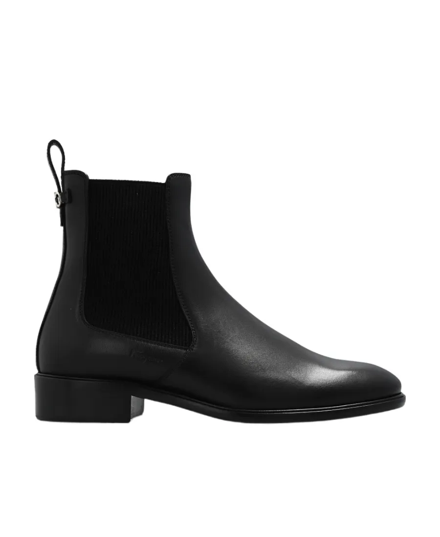 Gancini Logo Chelsea Boots