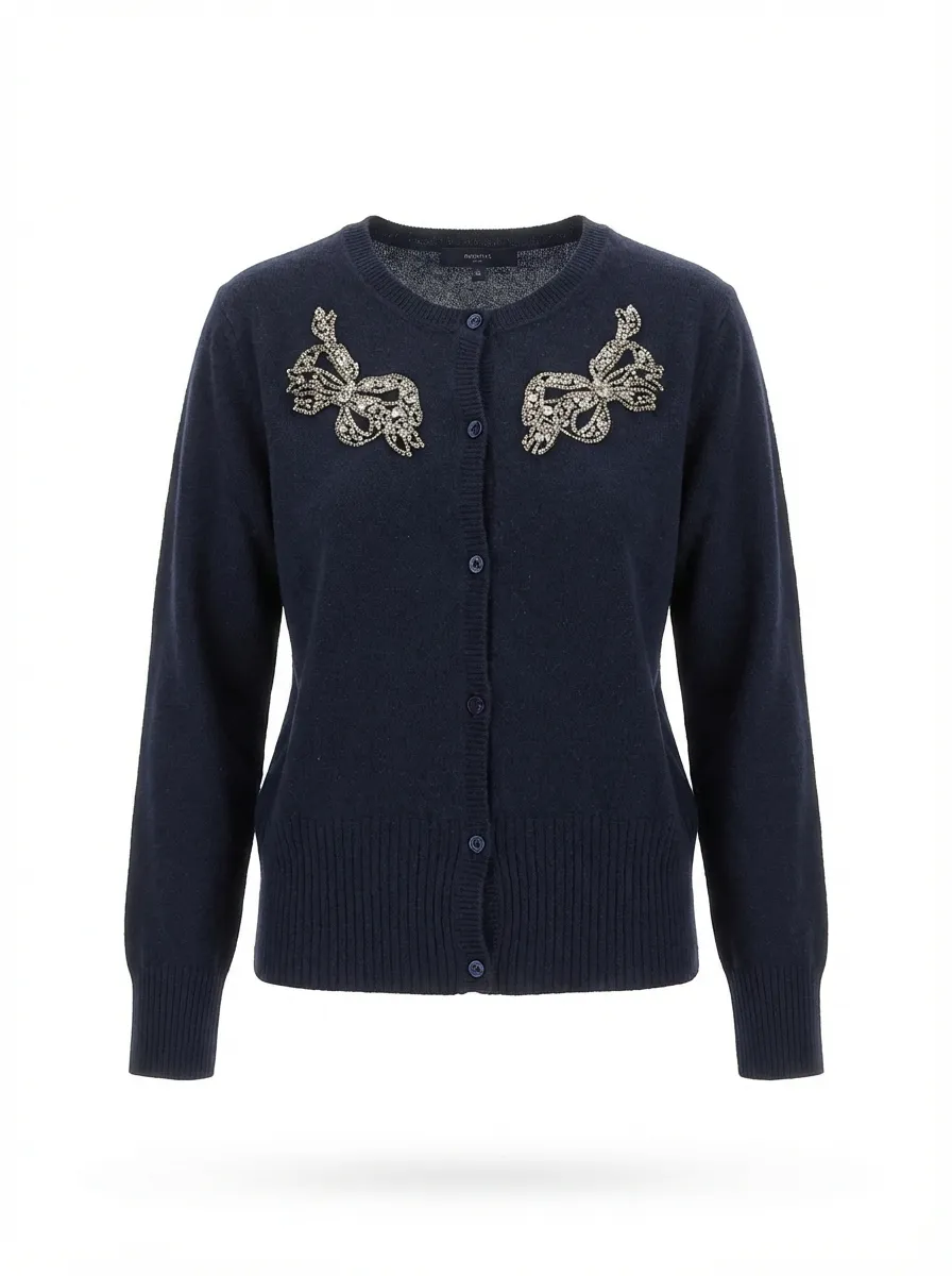Long-Sleeved Knitted Cardigan