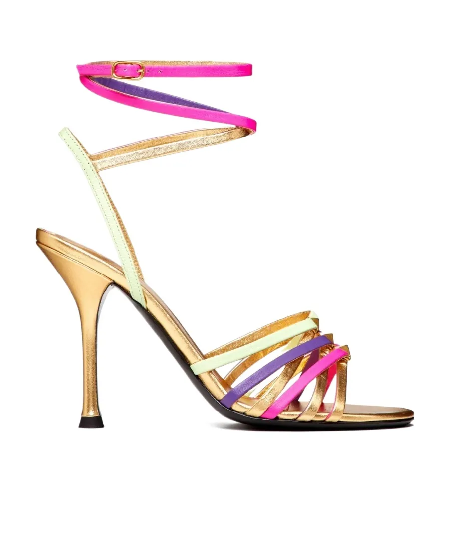 Valentino Garavani Rockstud Metallic Open Toe Sandals