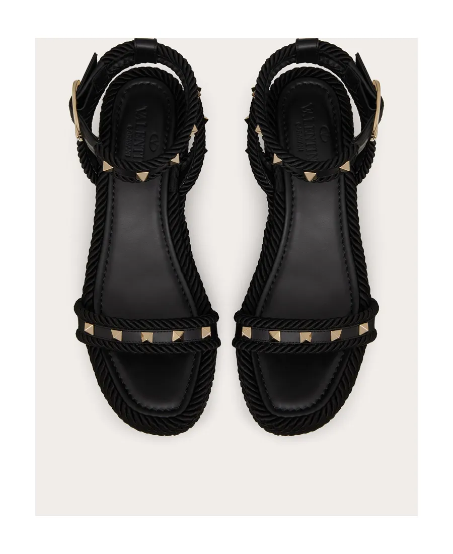 Valentino Garavani Rockstud Open Toe Wadge Sandals