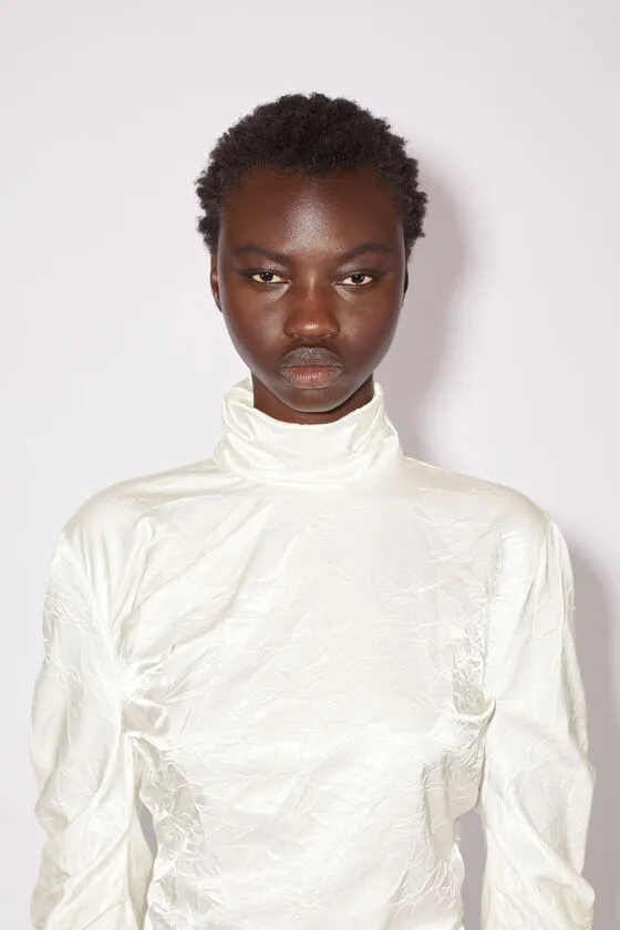 High-Neck Long-Sleeved Blouse