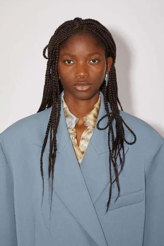 Double-Breasted Button-Fastening Jacket