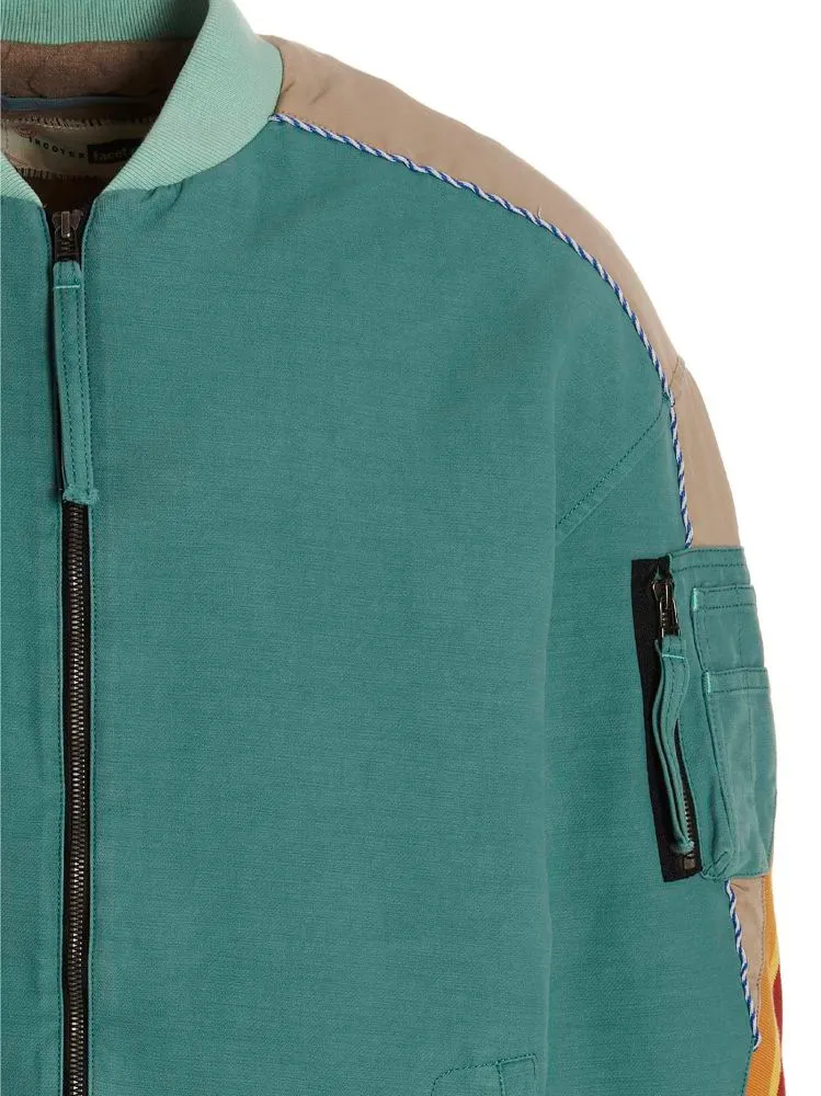 Incotex Stripe Accent Bomber Jacket