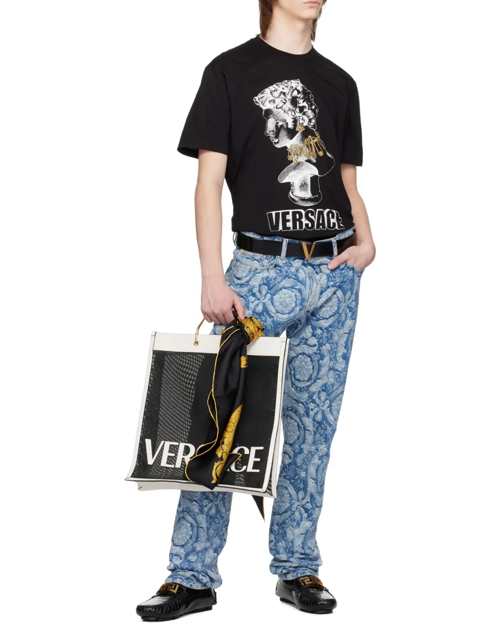 Versace Graphic Printed Crewneck T-Shirt