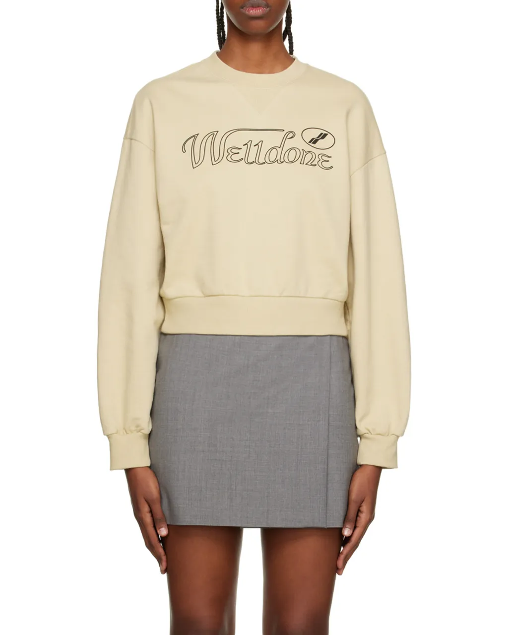 Logo-Print Cropped Sweatshirt