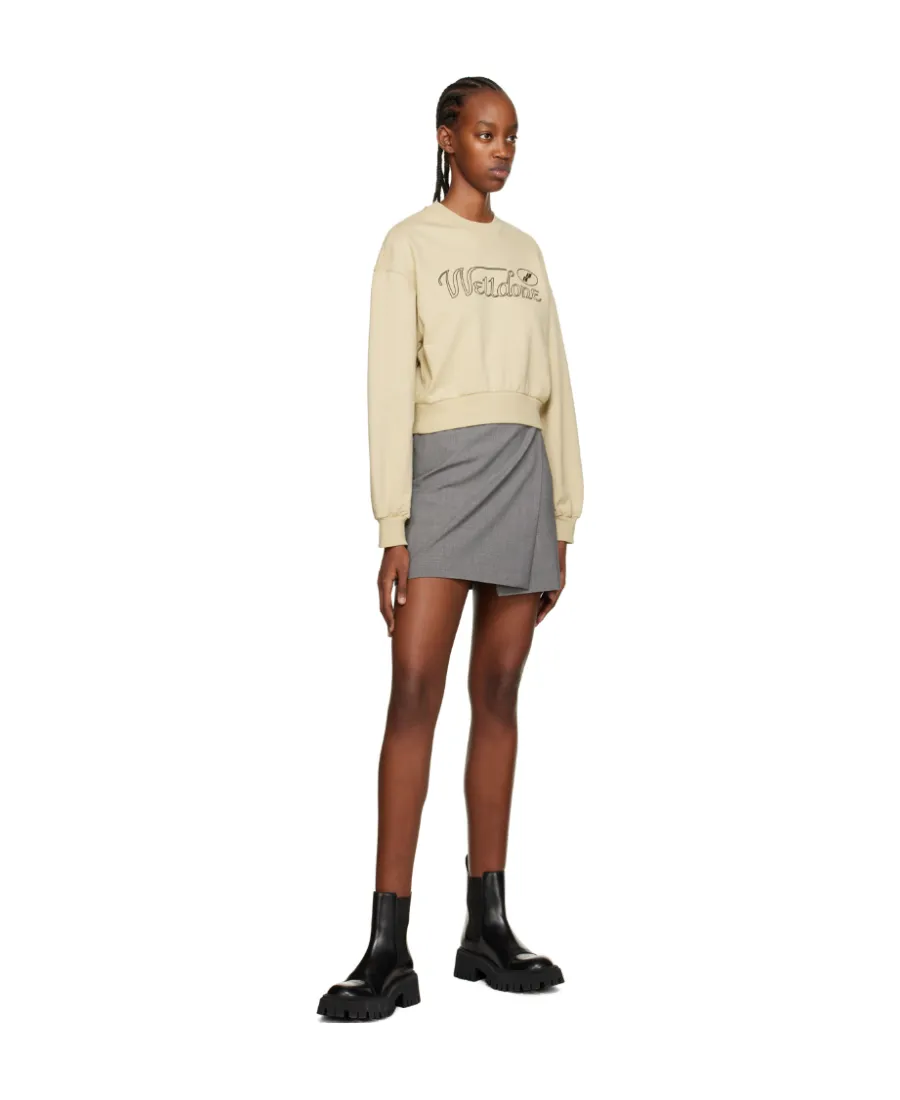 Logo-Print Cropped Sweatshirt