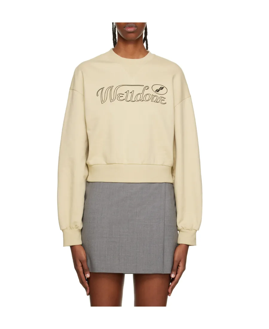 Logo-Print Cropped Sweatshirt