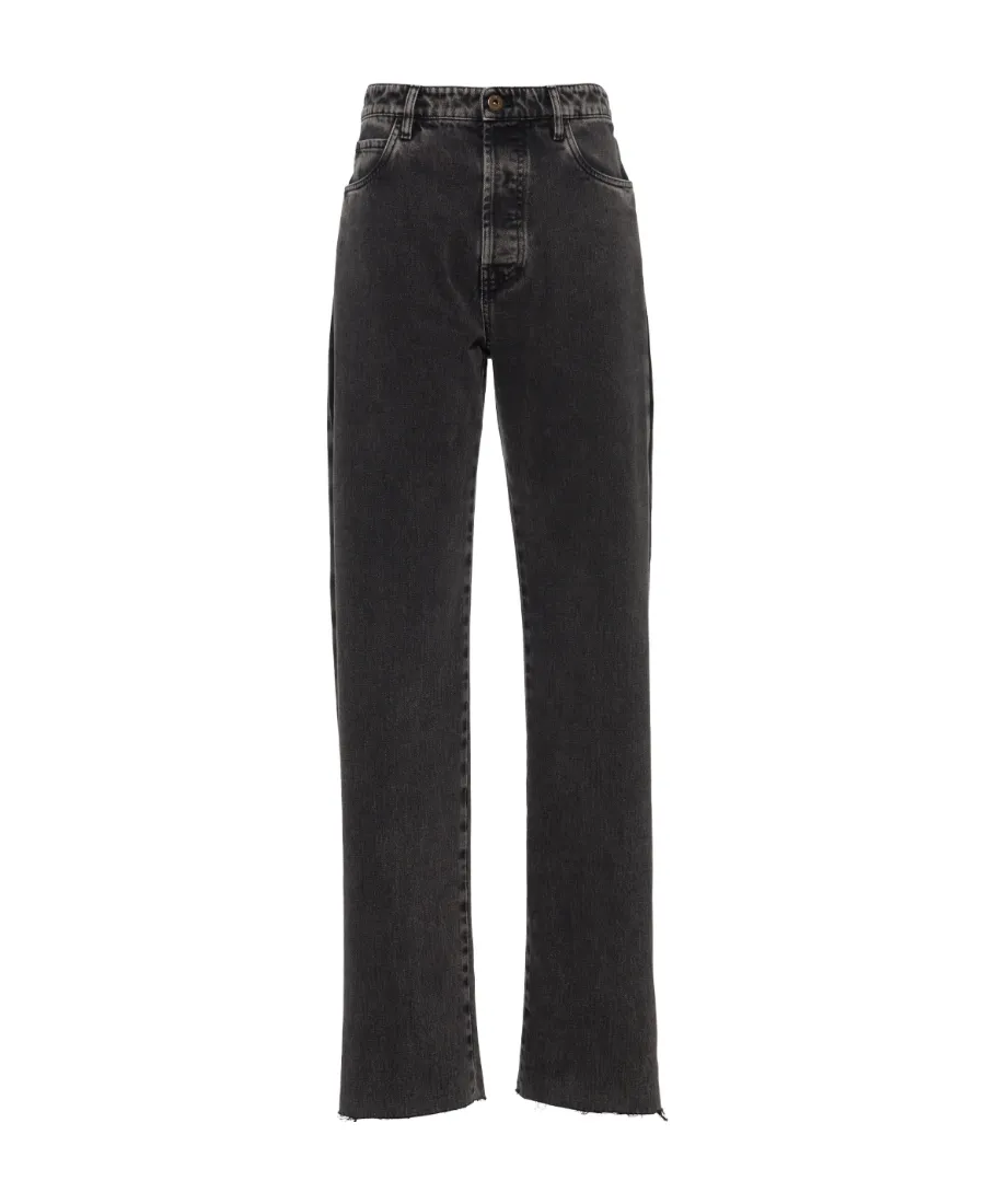 Five-Pocket Black Denim Jeans