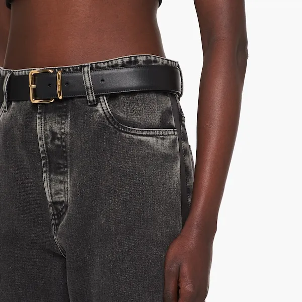 Five-Pocket Black Denim Jeans