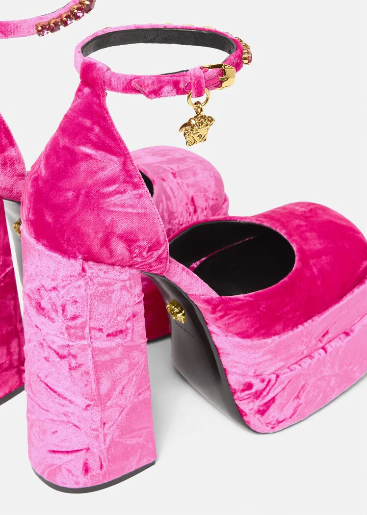Versace Medusa Aevitas Embellished Platform Pumps