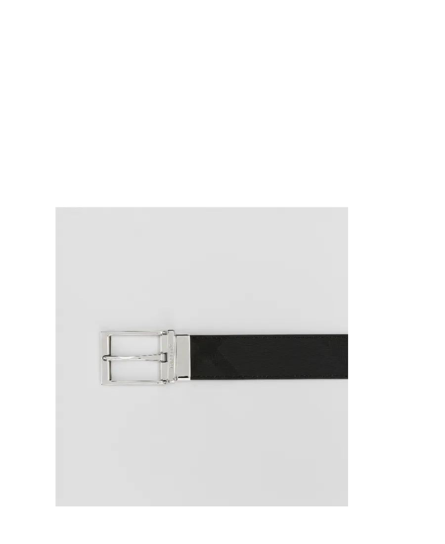 Burberry Logo Engraved Reversible Buckle Belt