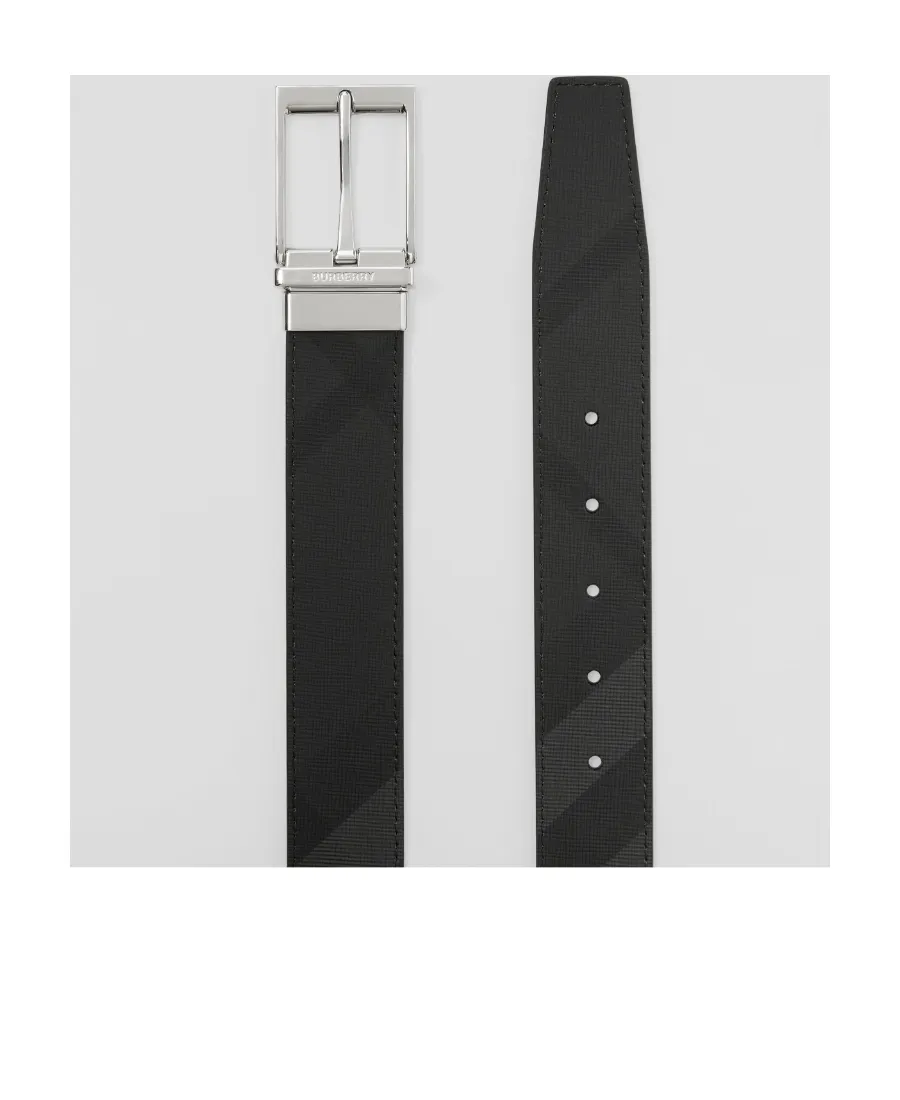 Burberry Logo Engraved Reversible Buckle Belt