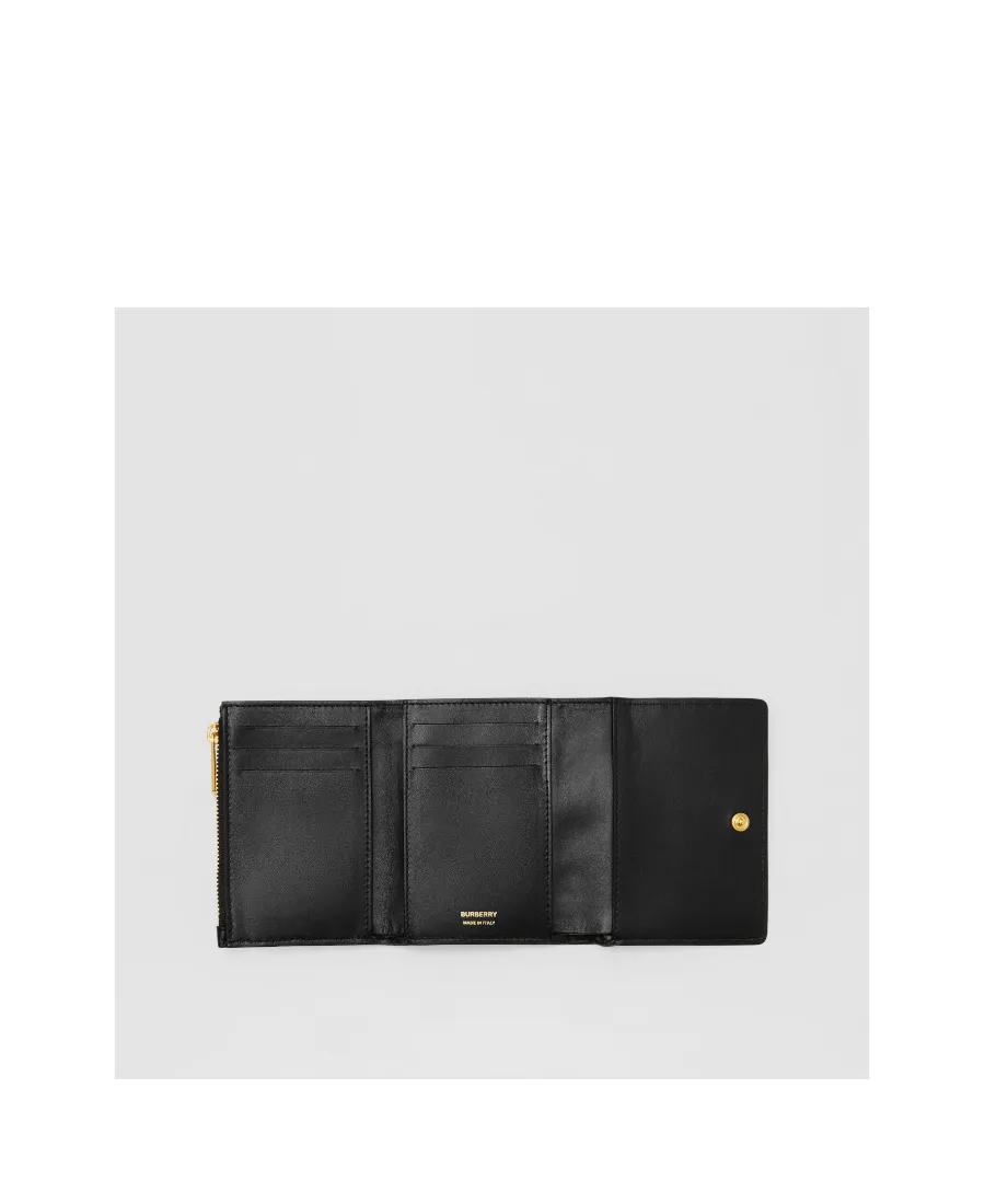 Burberry Logo Plaque Quilted Wallet