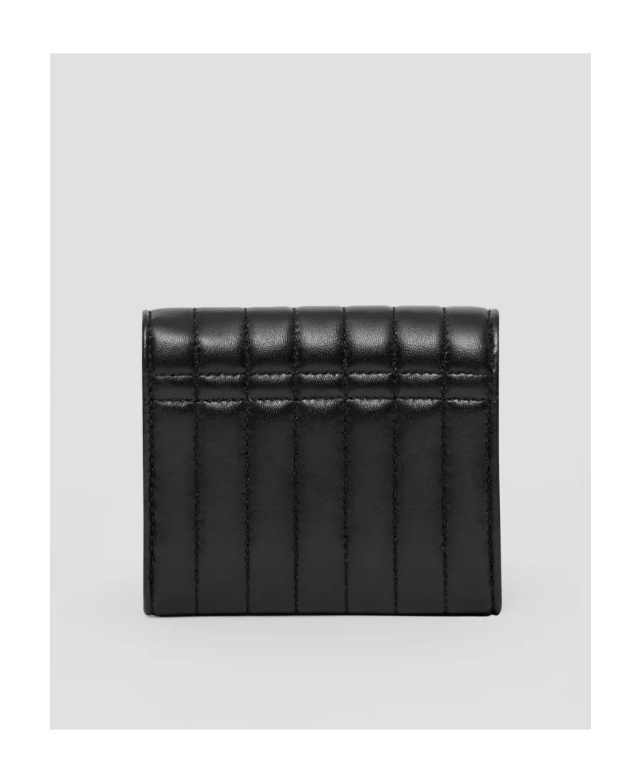 Burberry Logo Plaque Quilted Wallet