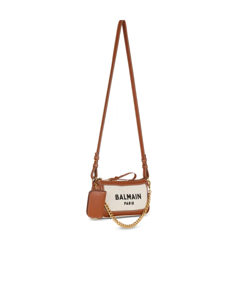 B-Army Canvas Clutch Bag With Leather Inserts