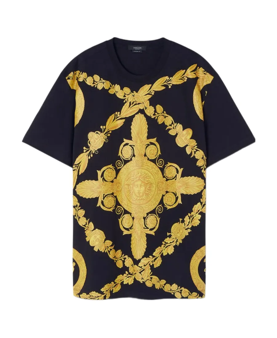 Versace Baroque Printed Crewneck T-Shirt